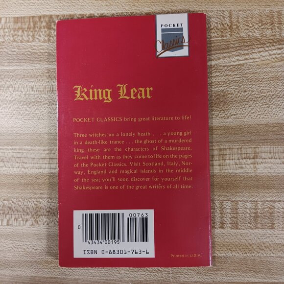 King Lear William Shakespeare 1984 B&W Pocket Classics Comic Paperback Vintage - Picture 2 of 6